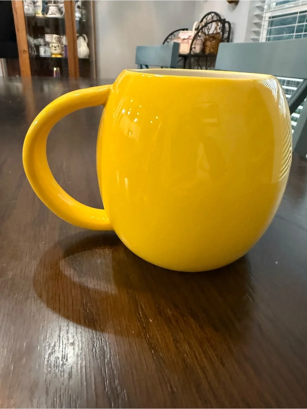 Vintage 2001 M & M Mars Yellow Galerie Ceramic Coffee Mug M&M Candy Handle